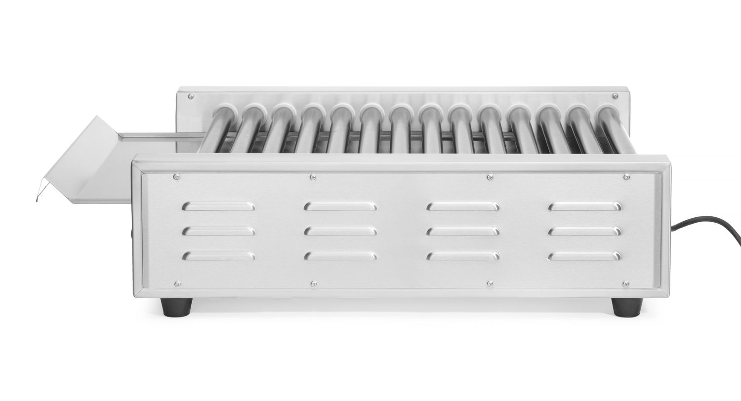 Gril válečkový na párky – dvouzénový, HENDI, 14 válečků, 230V/1480W, 520x650x(H)176mm