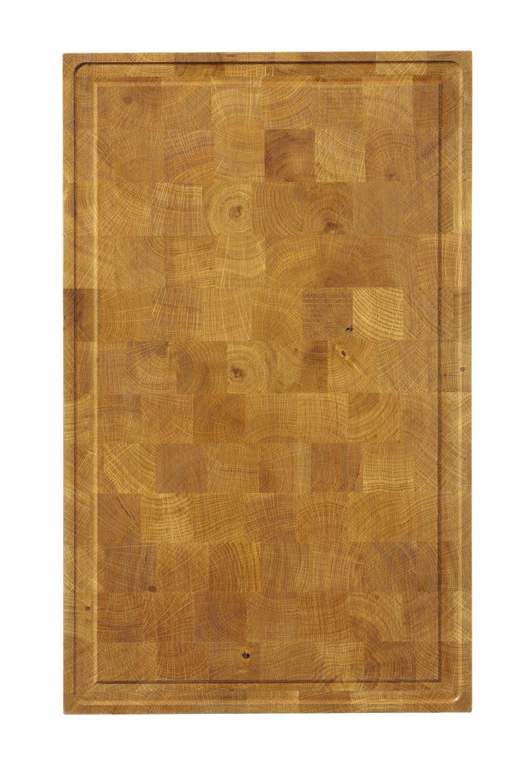 Dubové servírovací prkénko, čelně rýhované, HENDI, 530x325x(H)35mm