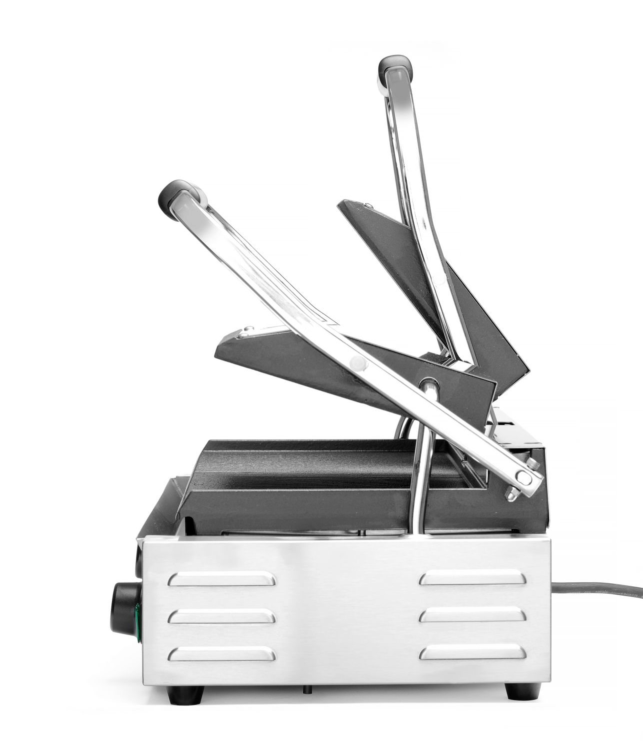 Kontaktní gril - double verze Celá vroubkovaná, HENDI, horní i spodní část vroubkovaná, 230V/3600W, 570x395x(H)510mm