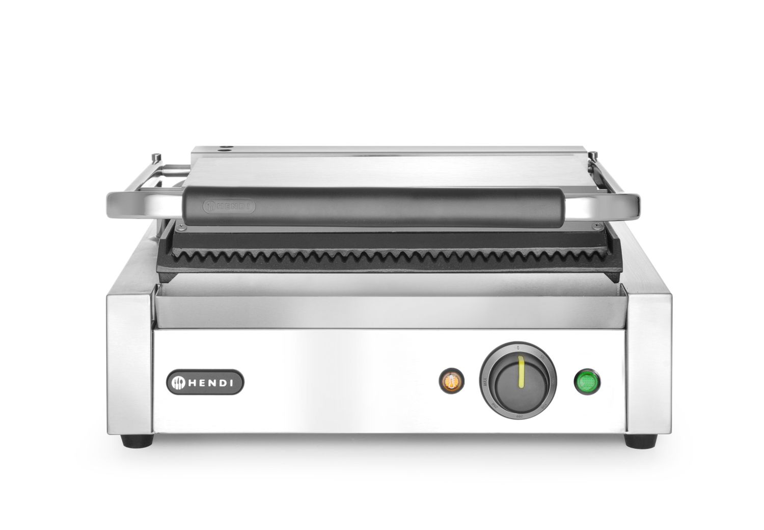 Kontaktní gril "Panini", HENDI, horní i spodní část vroubkovaná, 230V/2200W, 432x396x(H)214mm