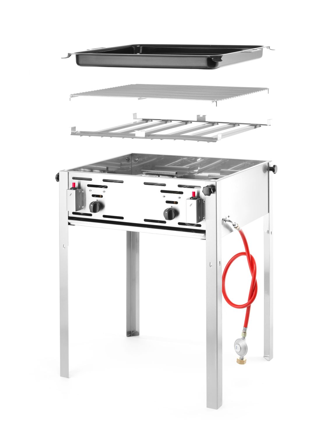 HENDI | plynový gril Bake-Master maxi, výkon 11,6kW, 650x540x(H)840mm, S PODSTAVOU
