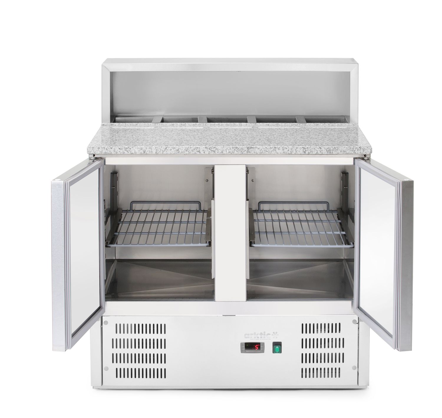 Chladicí stoly s nástavbou a žulovou deskou, Arktic, 247L, 230V/145W, 900x700x(H)1070mm