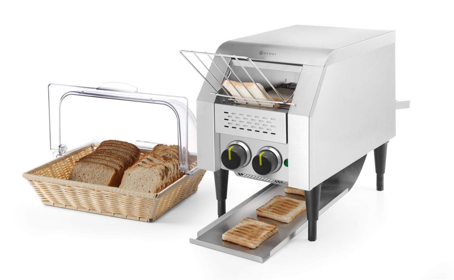 Průjezdový toastovač single, HENDI, 220-240V/1340W, 288x368x(H)410mm