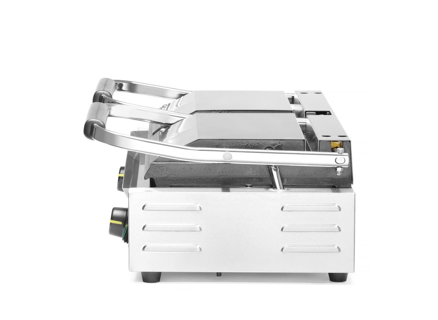 Kontaktní gril - double verze, HENDI, půlka hladká, půlka vroubkovaná, 230V/3600W, 575x430x(H)510mm