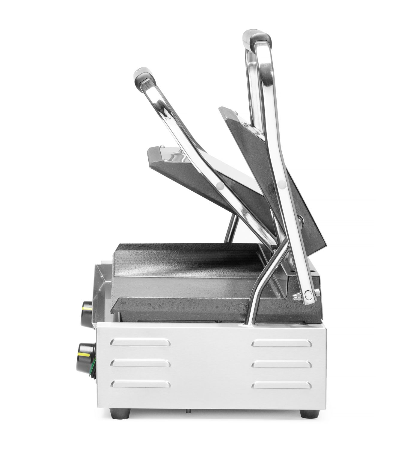 Kontaktní gril - double verze, HENDI, půlka hladká, půlka vroubkovaná, 230V/3600W, 575x430x(H)510mm