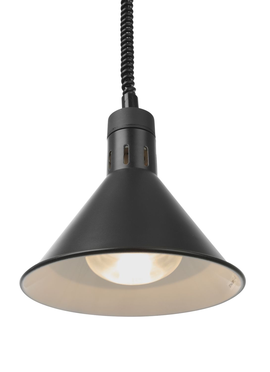 Výškově nastavitelná ohřívací lampa kónická, HENDI, Černá, 230V/250W, ø275x(H)250mm