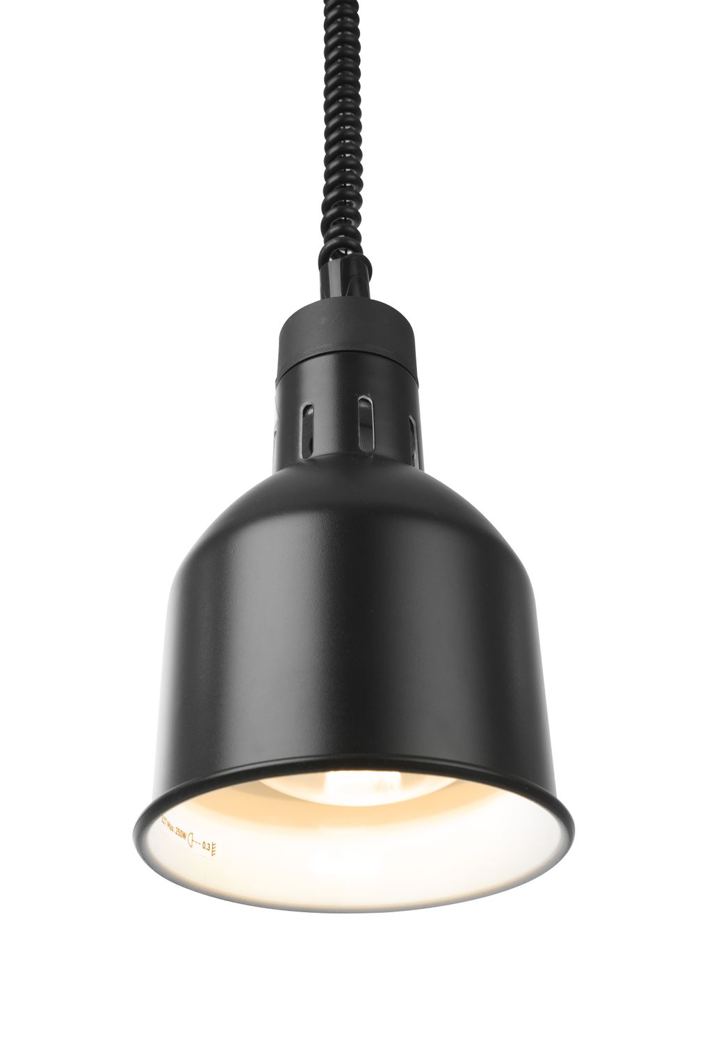 Výškově nastavitelná ohřívací lampa válcová, HENDI, Černá, 230V/250W, ø175x(H)250mm