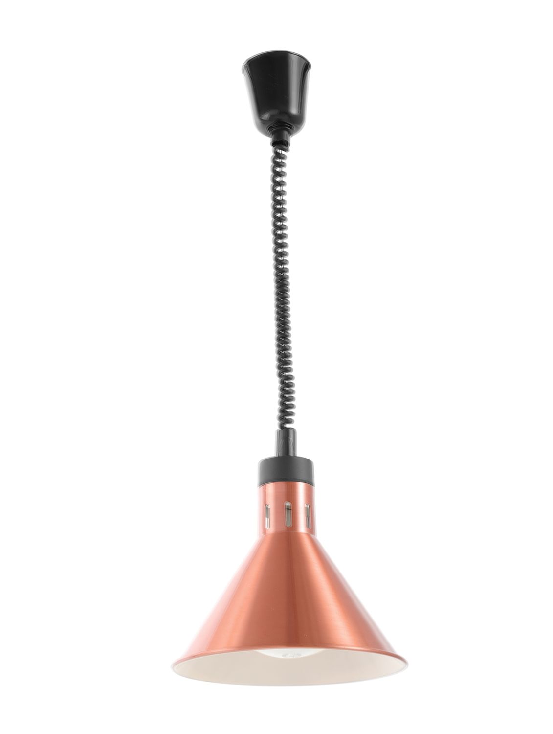 Výškově nastavitelná ohřívací lampa kónická, HENDI, Měděná, 230V/250W, ø275x(H)250mm