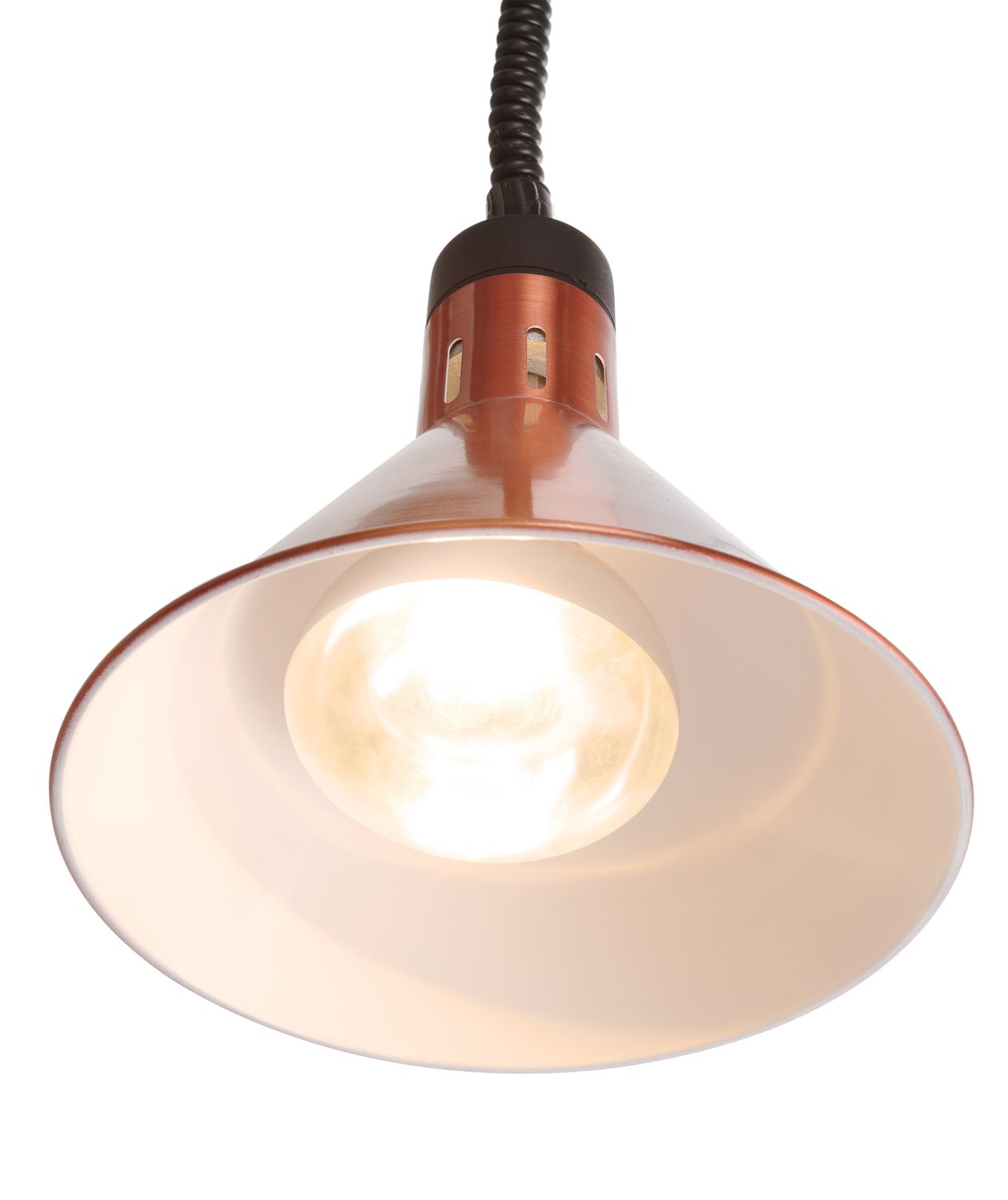 Výškově nastavitelná ohřívací lampa kónická, HENDI, Měděná, 230V/250W, ø275x(H)250mm