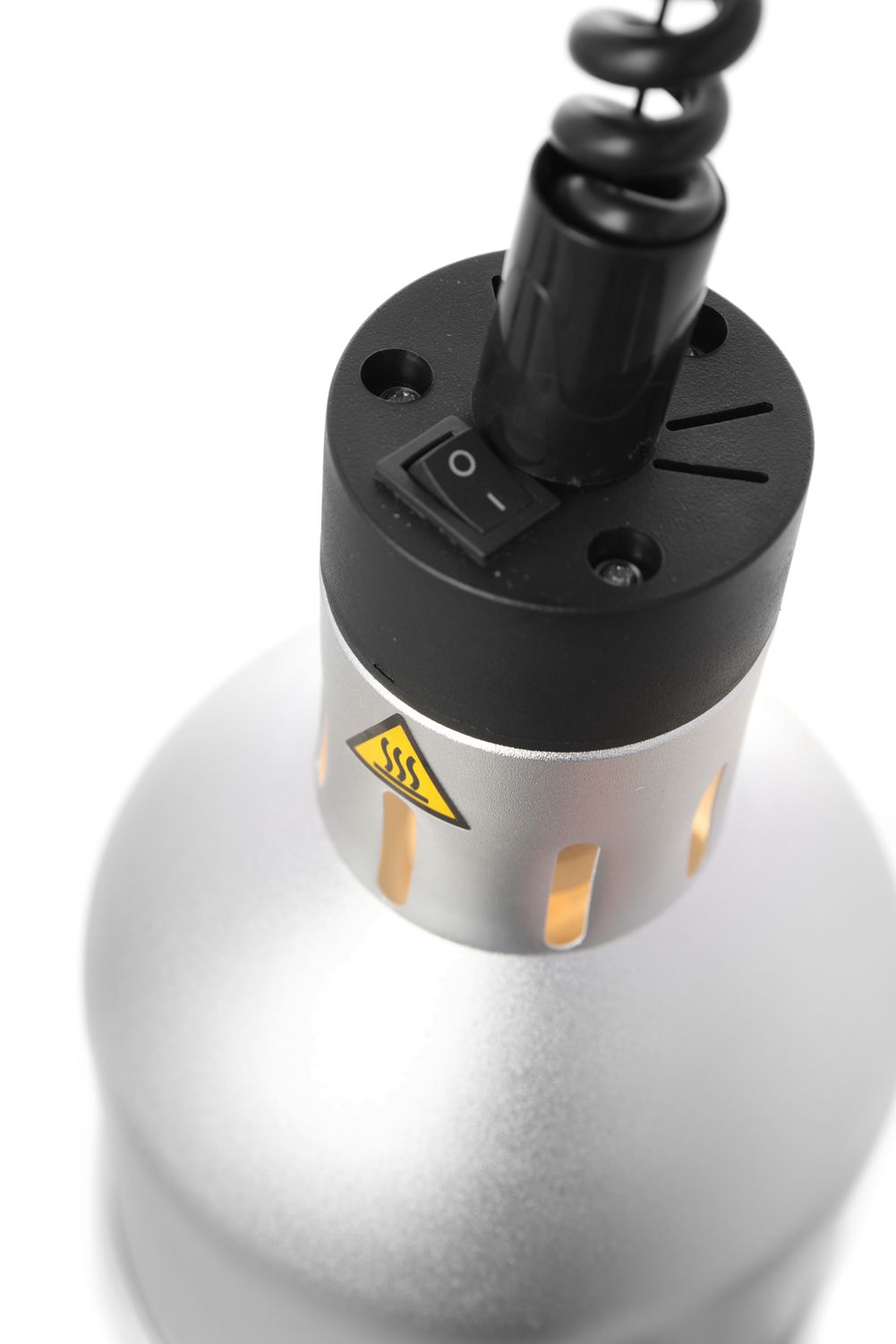 Výškově nastavitelná ohřívací lampa válcová, HENDI, Stříbrná, 230V/250W, ø175x(H)250mm