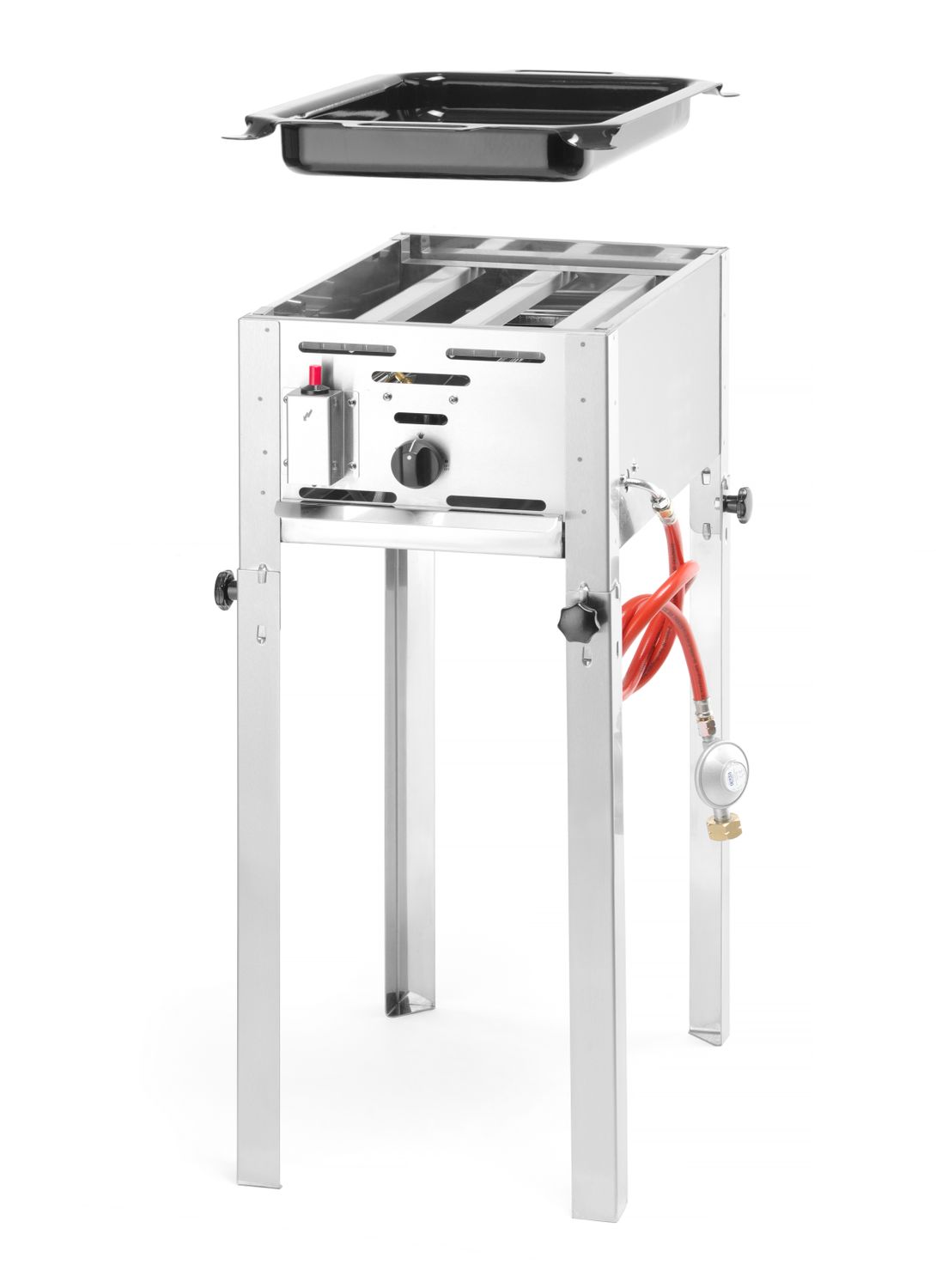 HENDI | plynový gril Bake-Master mini, výkon 5,8kW, 340x540x(H)840mm, S PODSTAVOU