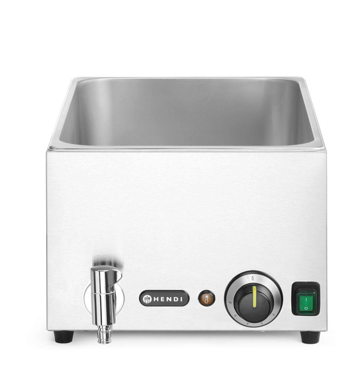 Sada Ranger: Bain-marie s vypouštěcím kohoutkem + 3x GN 1/3 s víkem, HENDI, GN 1/1, 230V/1000W, 604x332x(H)242mm