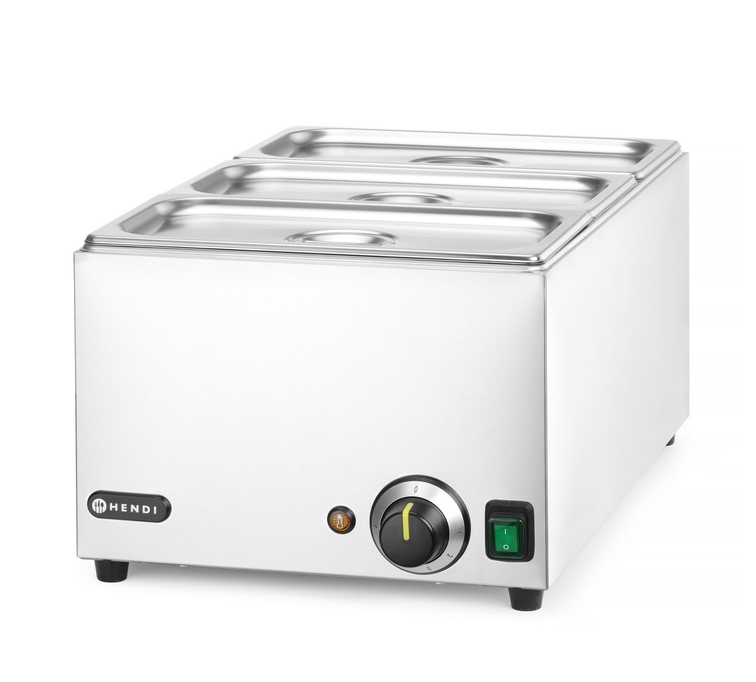 Sada Bain-marie HENDI RANGER + 3x GN 1/3 s víkem, HENDI, GN 1/1, 230V/1000W, 590x332x(H)242mm