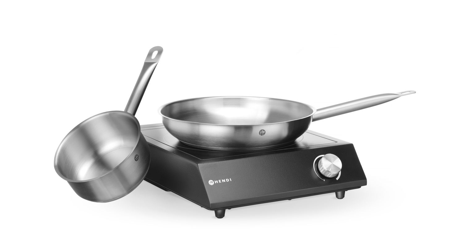 HENDI | Indukční vařič 3500W, Černá barva, 220-240V/3500W, 320x395x(H)95mm SET