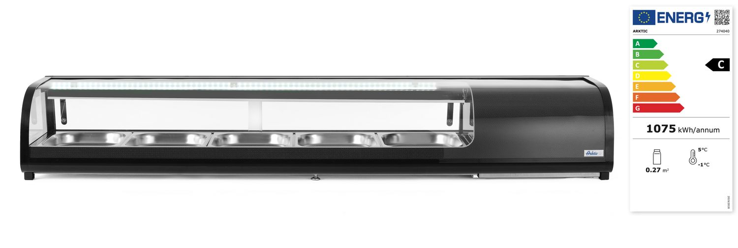 Chlazená vitrína, Arktic, 220-240V/190W, 1800x420x(H)265mm