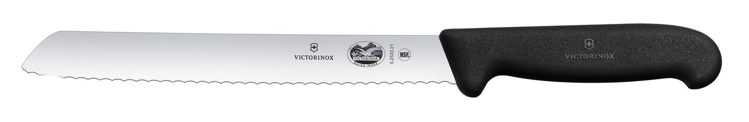 VICTORINOX | Nůž na pečivo se zoubkovanou čepelí, černý, délka 348mm