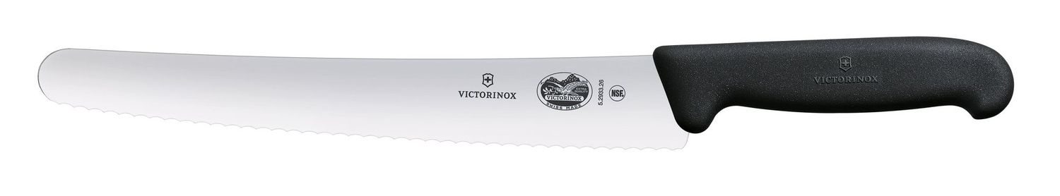 VICTORINOX | Cukrářský nůž se zoubkovaným ostřím, černý, délka 382mm