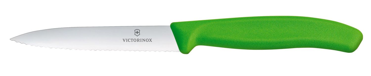 Nůž na zeleninu se zoubkovaným ostřím, Victorinox, Zelená, (L)212mm