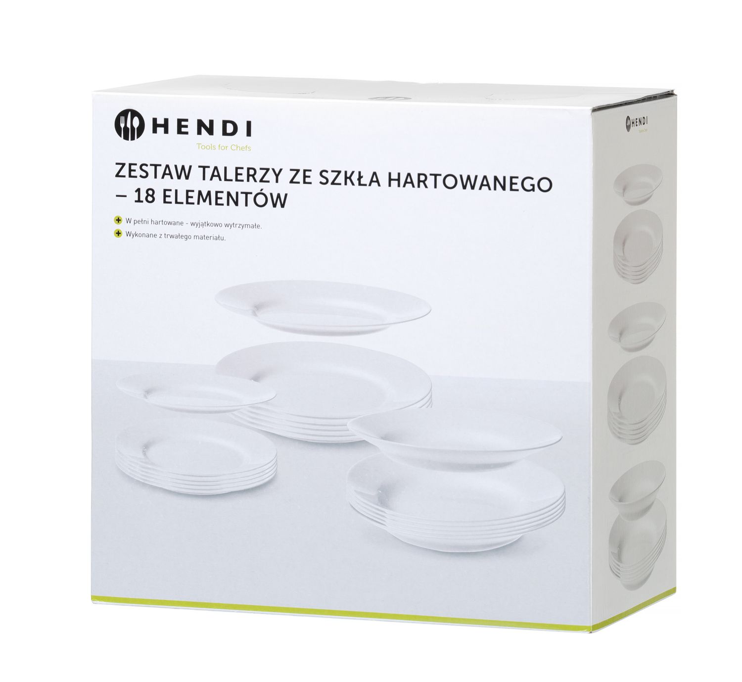 Sada talířů HENDI Opal, 18 ks