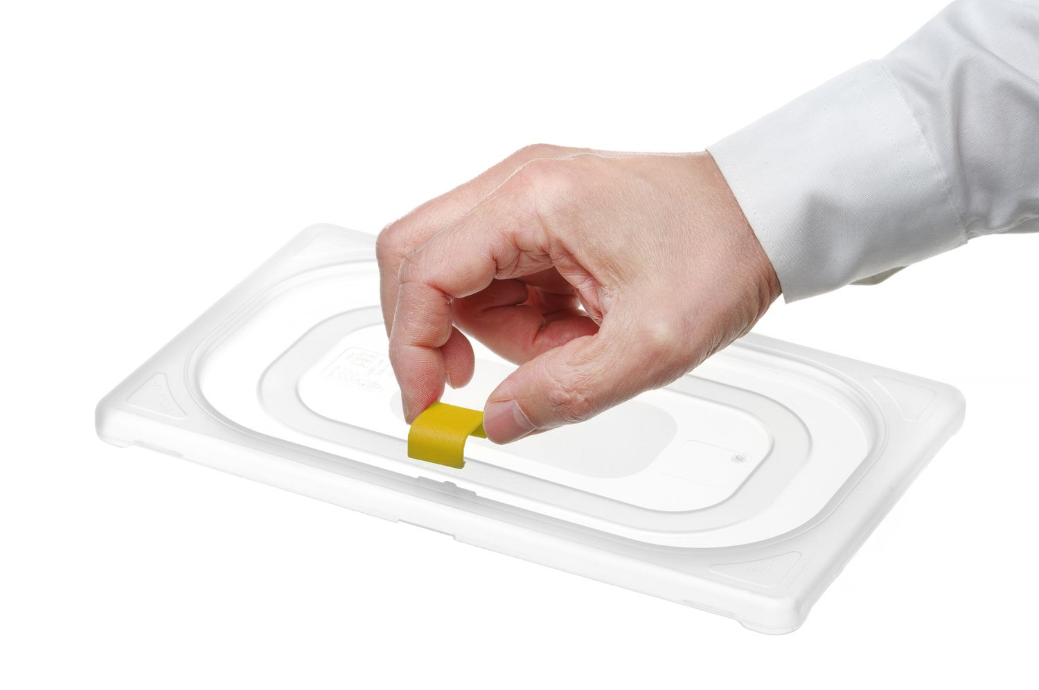Polypropylenové klipy HACCP pro kontejnery GN, HENDI, Žlutá, 12 ks