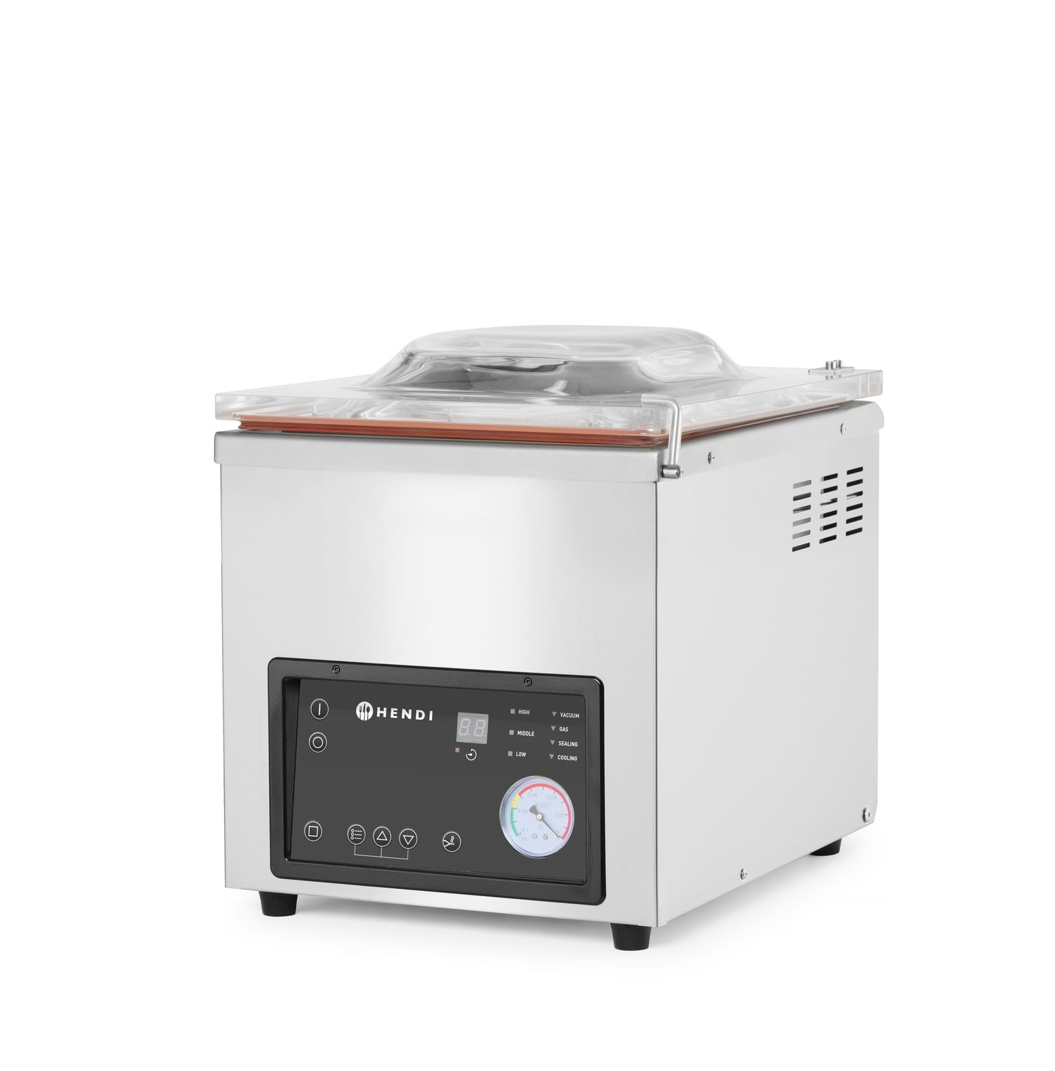 Vakuový balicí stroj - komora, HENDI, Profi Line, těsnicí lišta 300 mm, 230V/370W, 380x503x(H)444mm