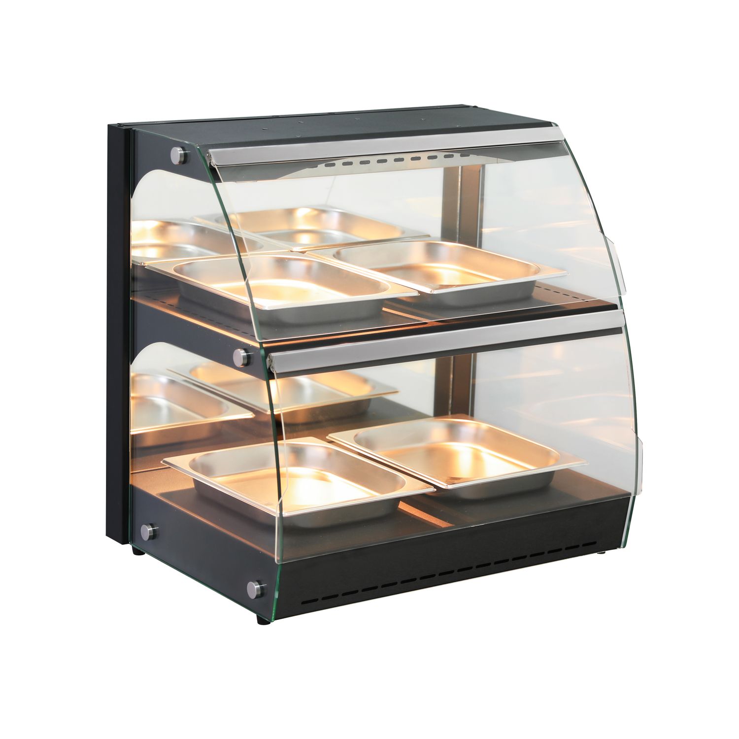 Vitrína ohřívací nastavitelná – křemíková, HENDI, 2 patra, 230V/560W, 650x485x(H)630mm