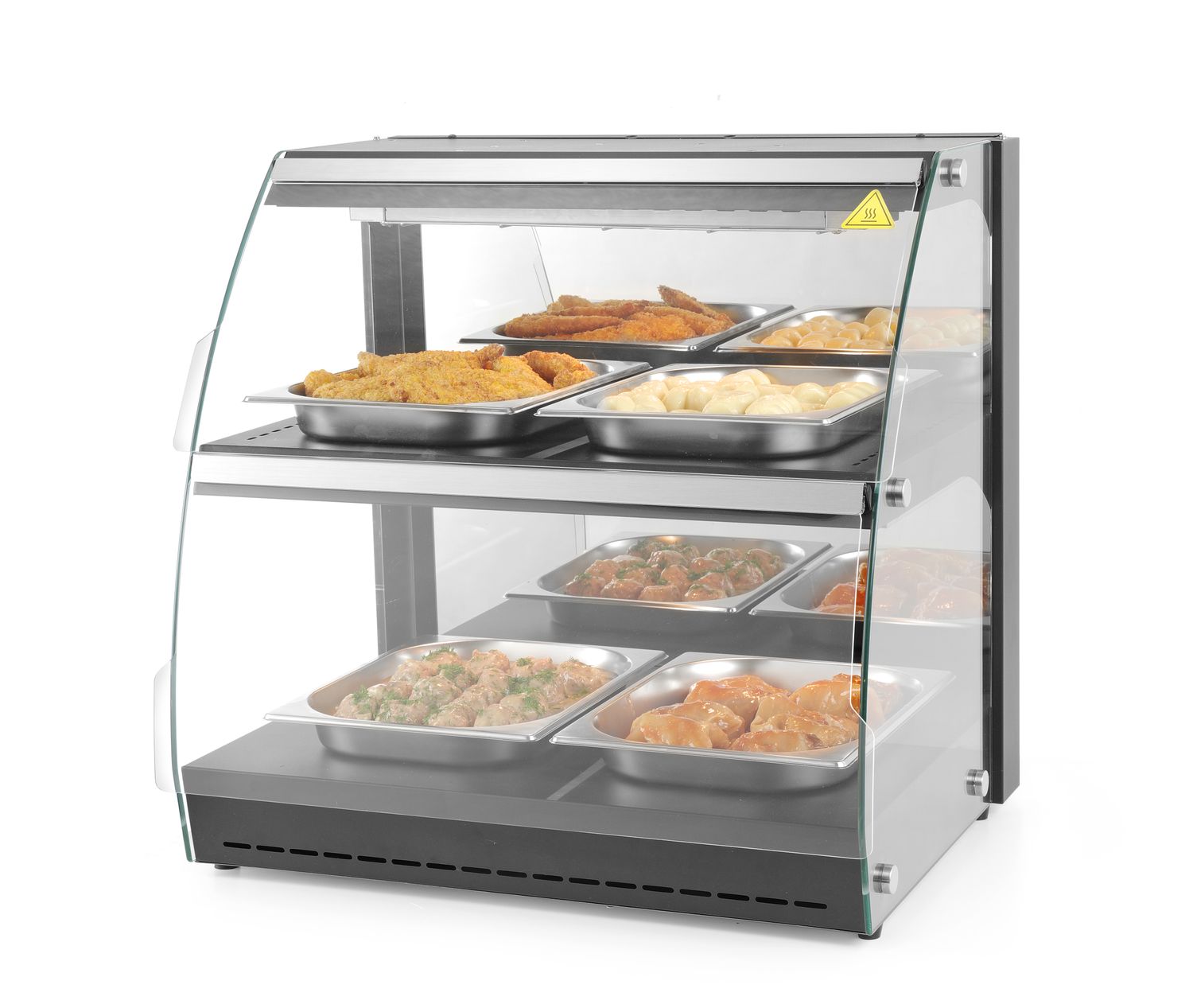 Vitrína ohřívací nastavitelná – křemíková, HENDI, 2 patra, 230V/560W, 650x485x(H)630mm