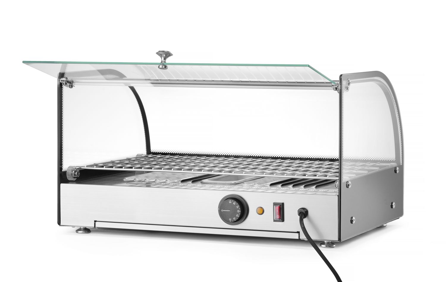 Vyhřívaný displej na pracovní desce, jeden, HENDI, jedno patro, Černá, 220-240V/800W, 556x376x(H)315mm