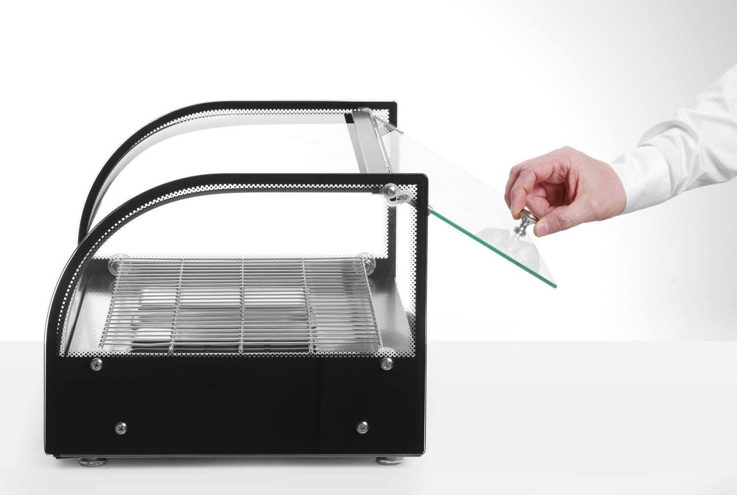 Vyhřívaný displej na pracovní desce, jeden, HENDI, jedno patro, Černá, 220-240V/800W, 556x376x(H)315mm
