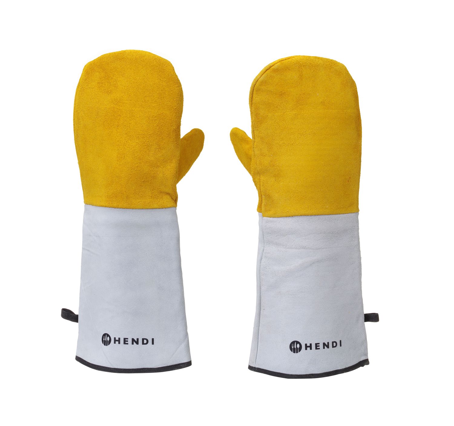 Žáruvzdorné kožené grilovací rukavice - 2 ks, HENDI, 2 ks, (L)460mm