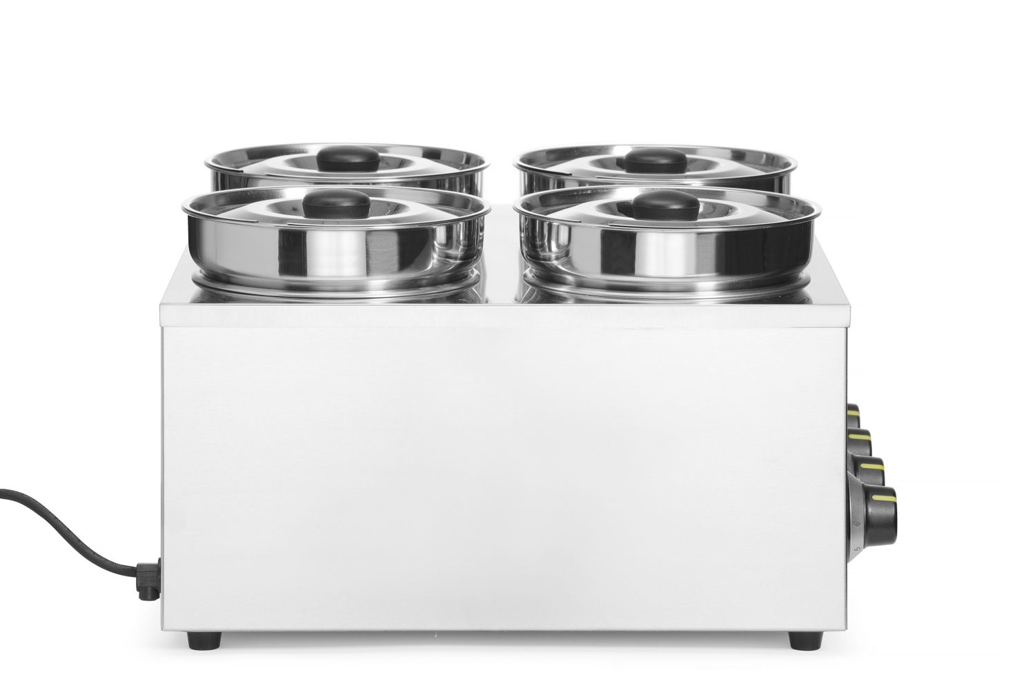 HENDI | vodní lázeň pro 4 hrnce o objemu 4 litry, Celkem 16L, 220-240V/800W, 506x509x(H)298mm