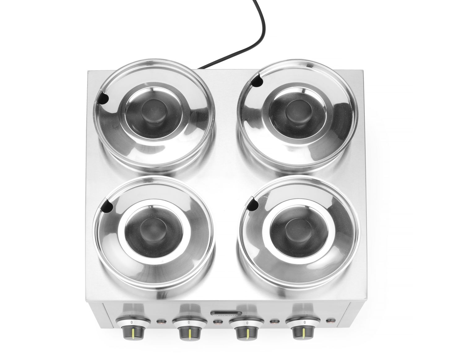 HENDI | vodní lázeň pro 4 hrnce o objemu 4 litry, Celkem 16L, 220-240V/800W, 506x509x(H)298mm