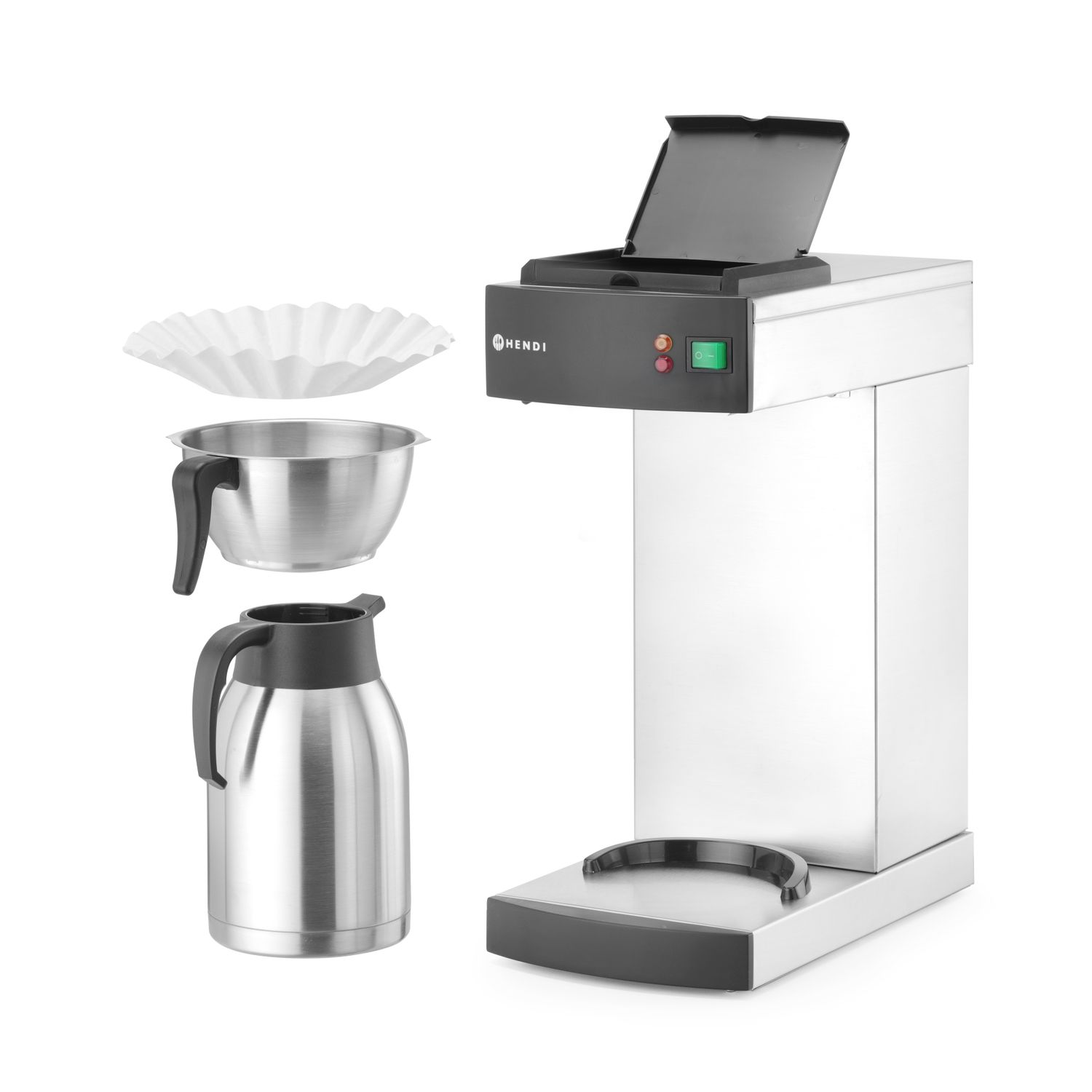 Překapávací kávovar, HENDI, 2L, 220-240V/1400W, 215x410x(H)520mm
