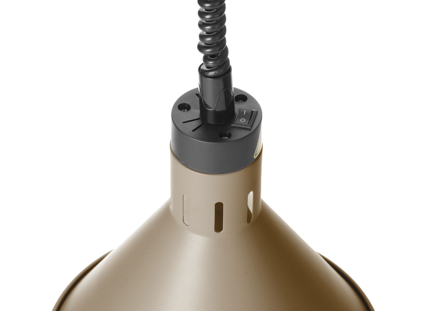 Výškově nastavitelná ohřívací lampa kónická, HENDI, Béžová, 230V/250W, ⌀275x(H)250mm