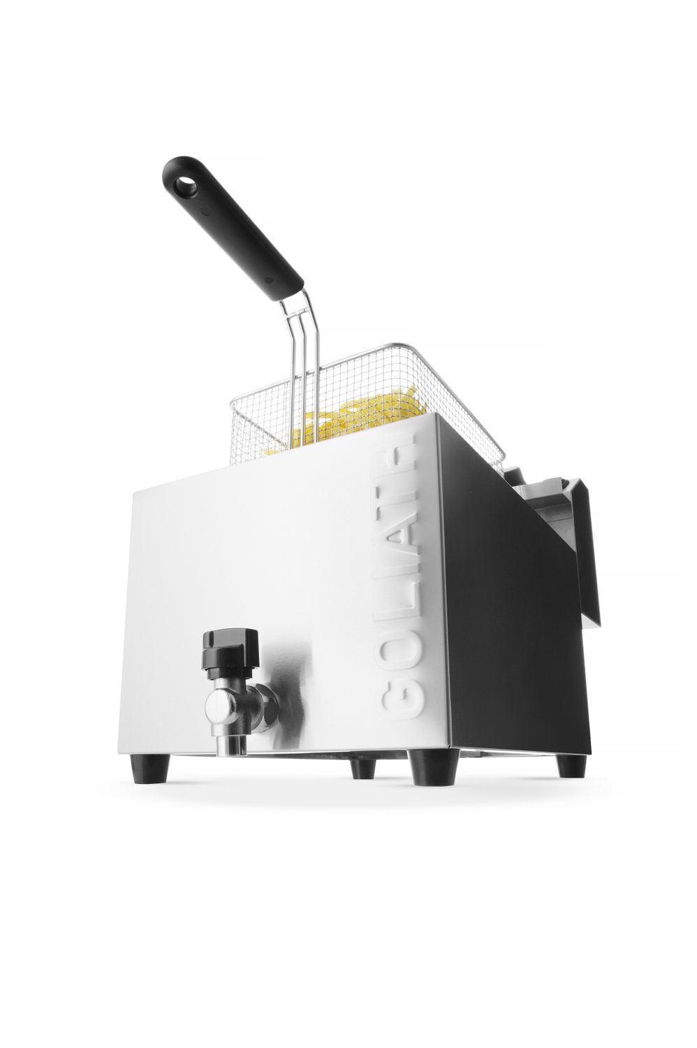HENDI | Fritéza XL s vypouštěcím kohoutem řada GOLIATH, objem 10L, 400V/10200W, 300x585x(H)392mm