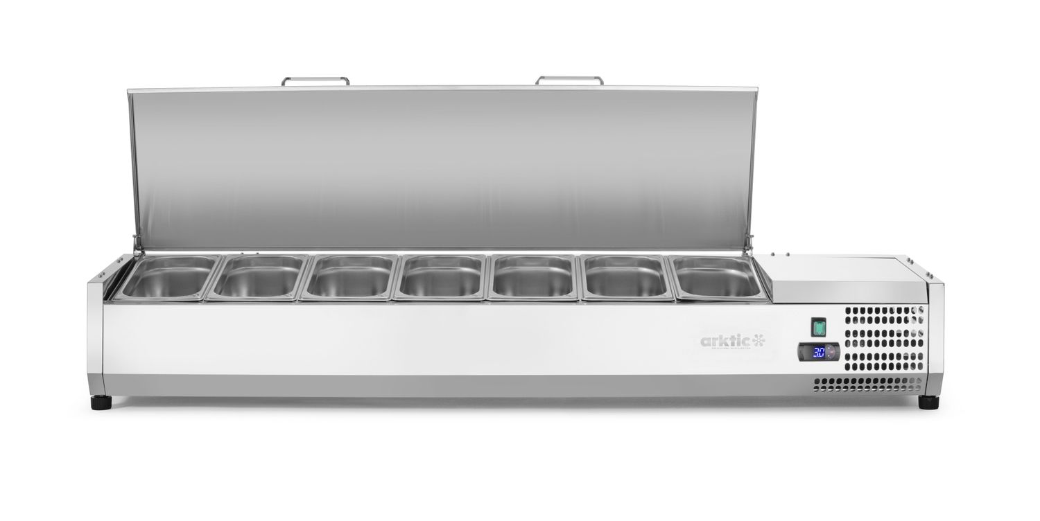 Chladicí zásobník GN 1/3, Arktic, 7x GN1/3, 230V/180W, 1605x420x(H)630mm