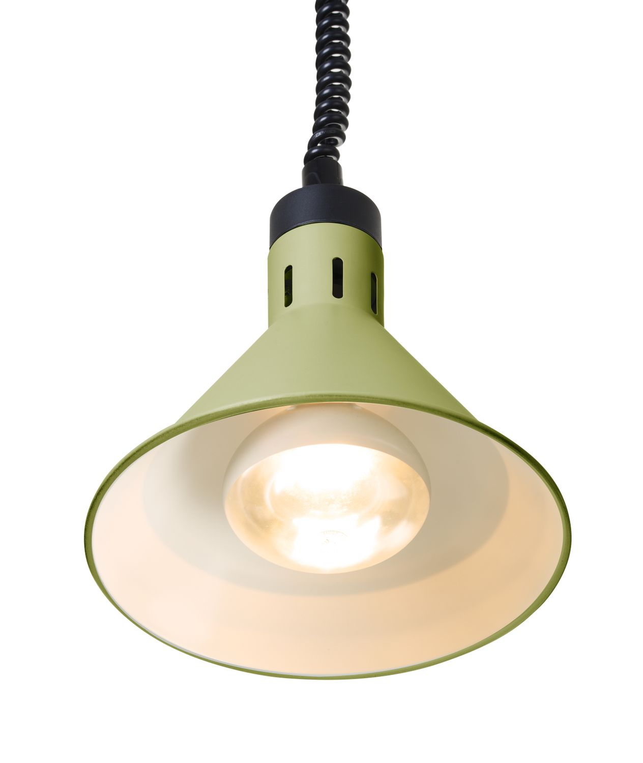 Výškově nastavitelná ohřívací lampa kónická, HENDI, Zelená, 230V/250W, ⌀275x(H)250mm