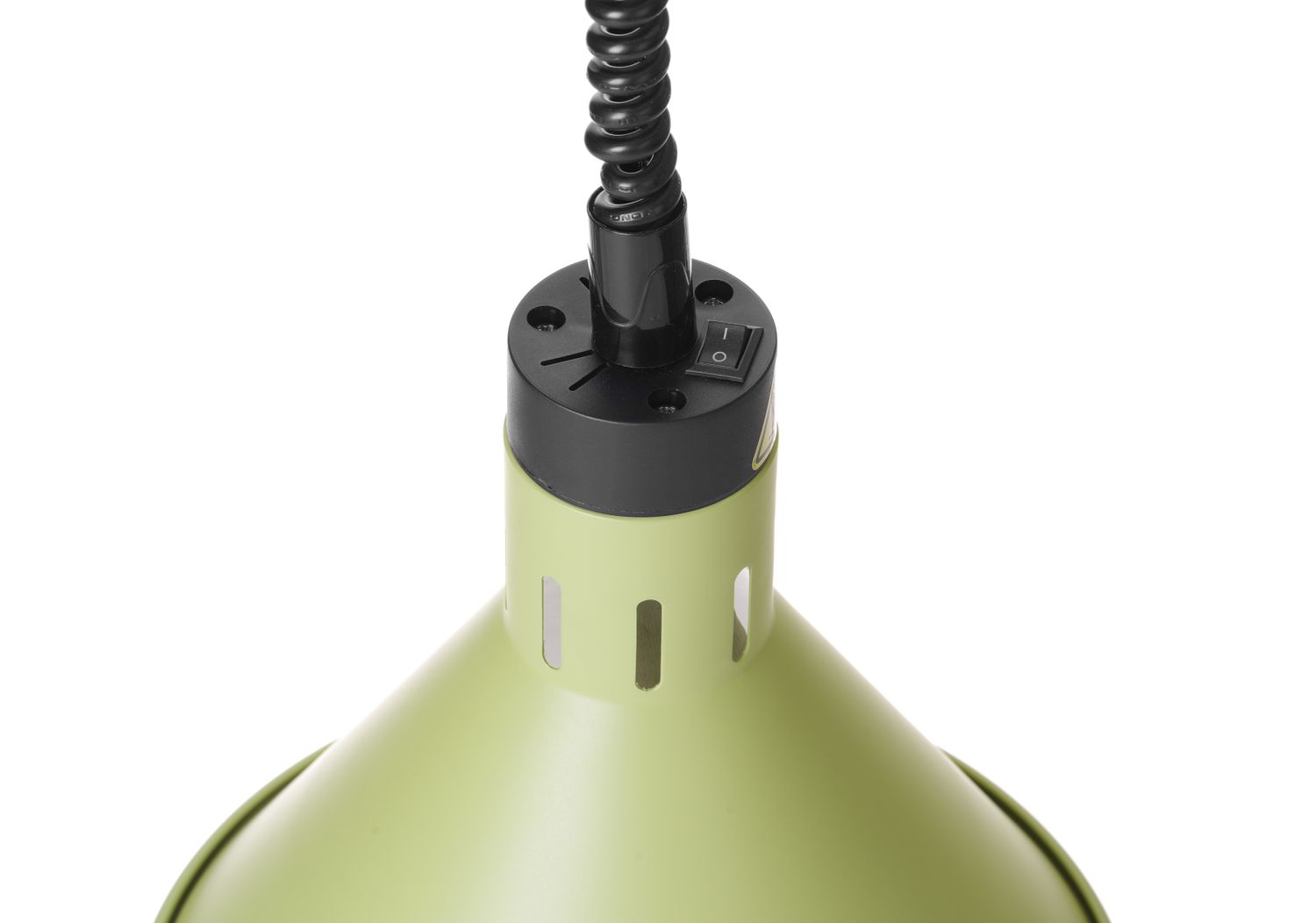 Výškově nastavitelná ohřívací lampa kónická, HENDI, Zelená, 230V/250W, ⌀275x(H)250mm