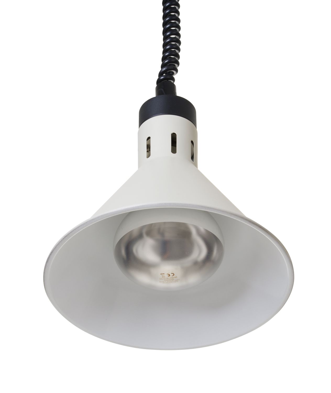 Výškově nastavitelná ohřívací lampa kónická, HENDI, Bílá, 230V/250W, ⌀275x(H)250mm