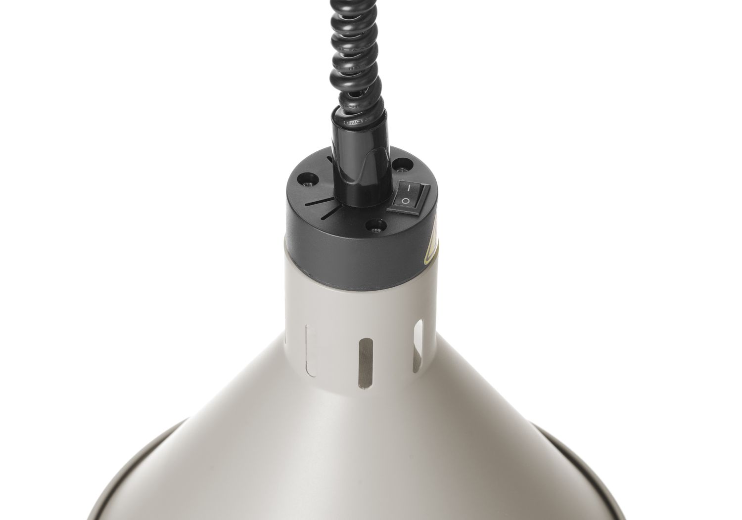 Výškově nastavitelná ohřívací lampa kónická, HENDI, Bílá, 230V/250W, ⌀275x(H)250mm