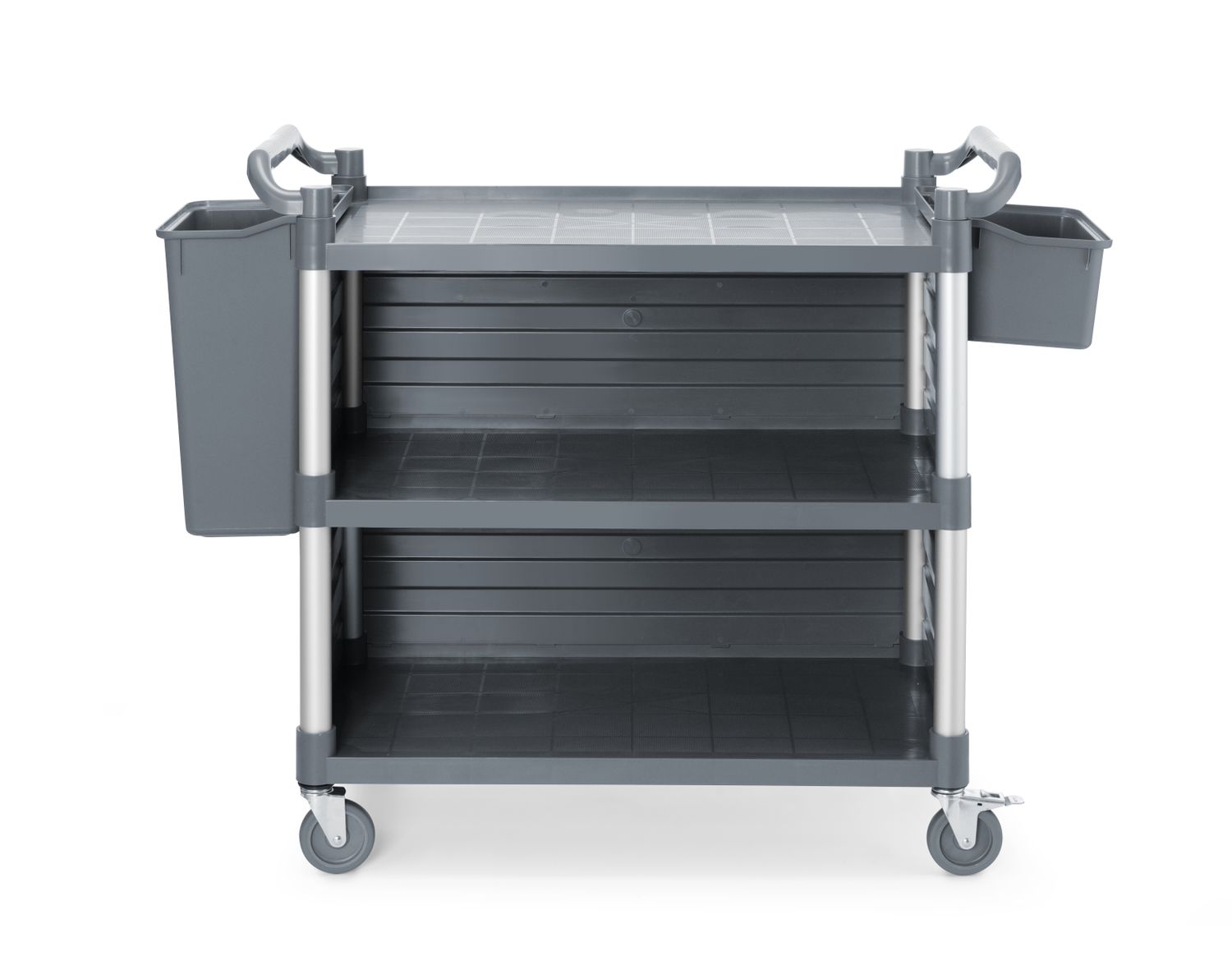 Servírovací vozík se 3 policemi s bočním panelem, velký, AmerBox, 1010x500x(H)960mm