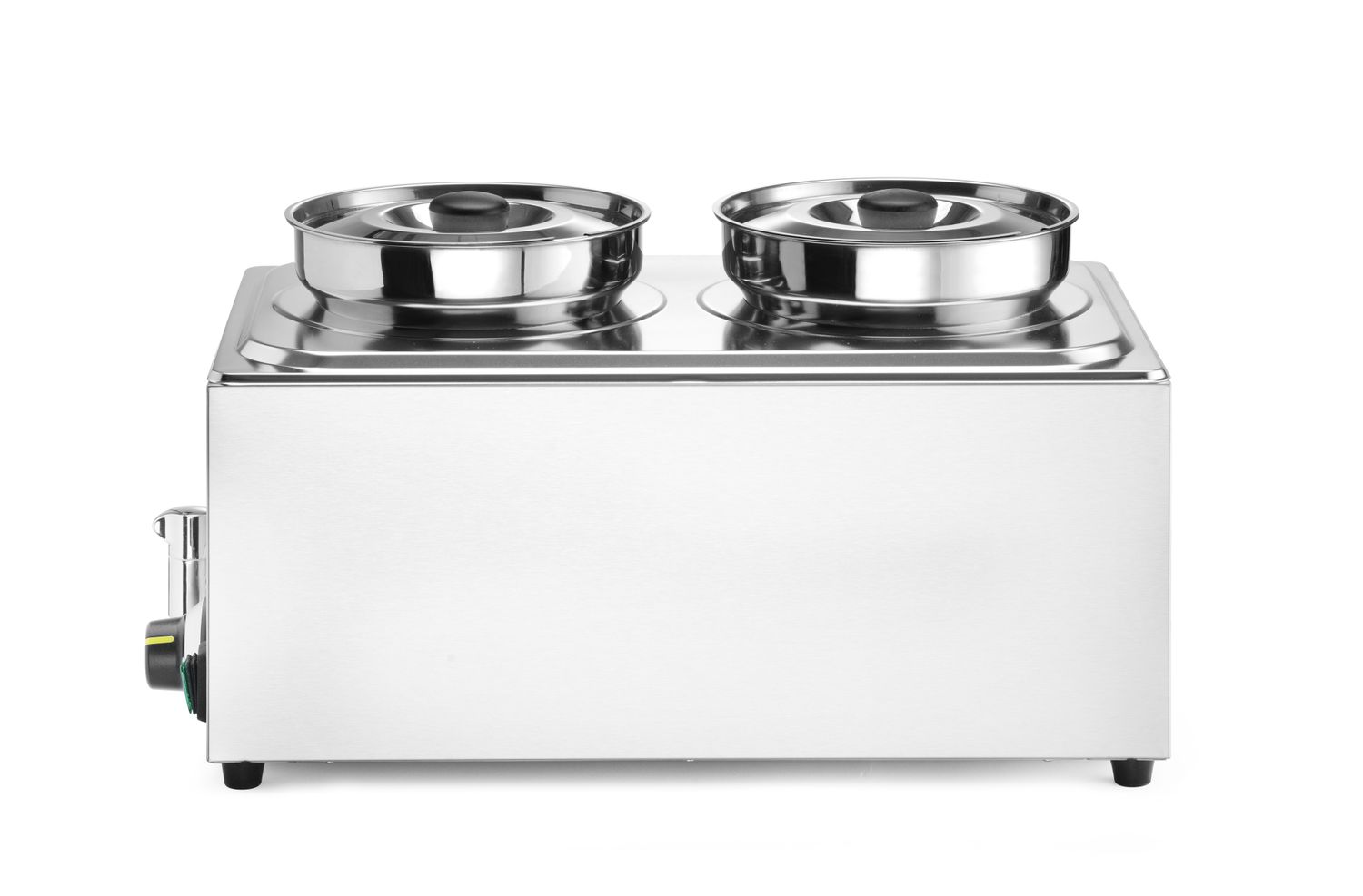 Sada: Bain-marie HENDI Ranger + 2x 4L nádoba s víkem, HENDI, 8L, 220-240V/1000W, 604x332x(H)315mm
