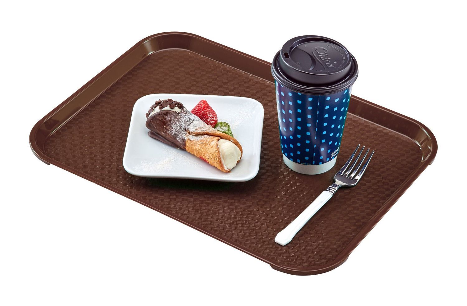 Polypropylenový tác fast food, velký, Cambro, hnědý, Hnědá, 355x457x(H)21mm