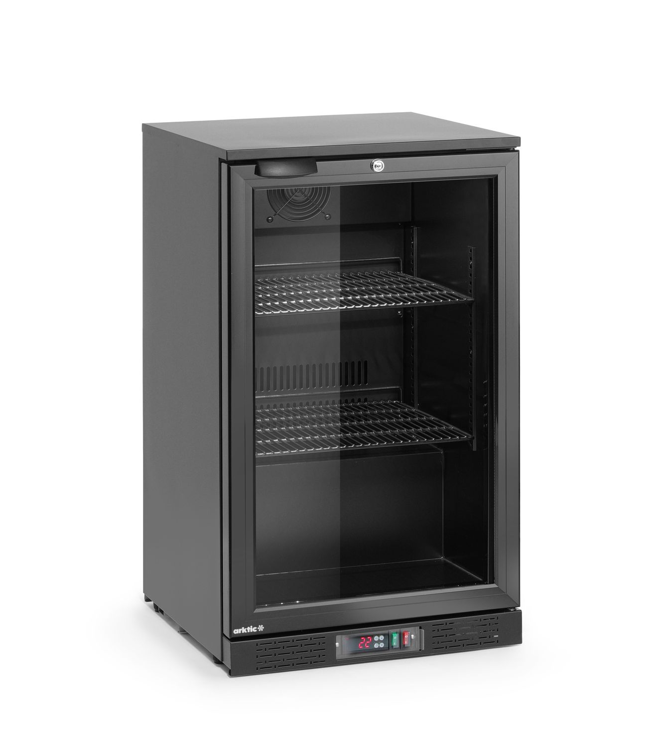 Jednodveřová chladnička , Arktic, 86L, Černá, 220-240V/120W, 500x530x(H)870mm