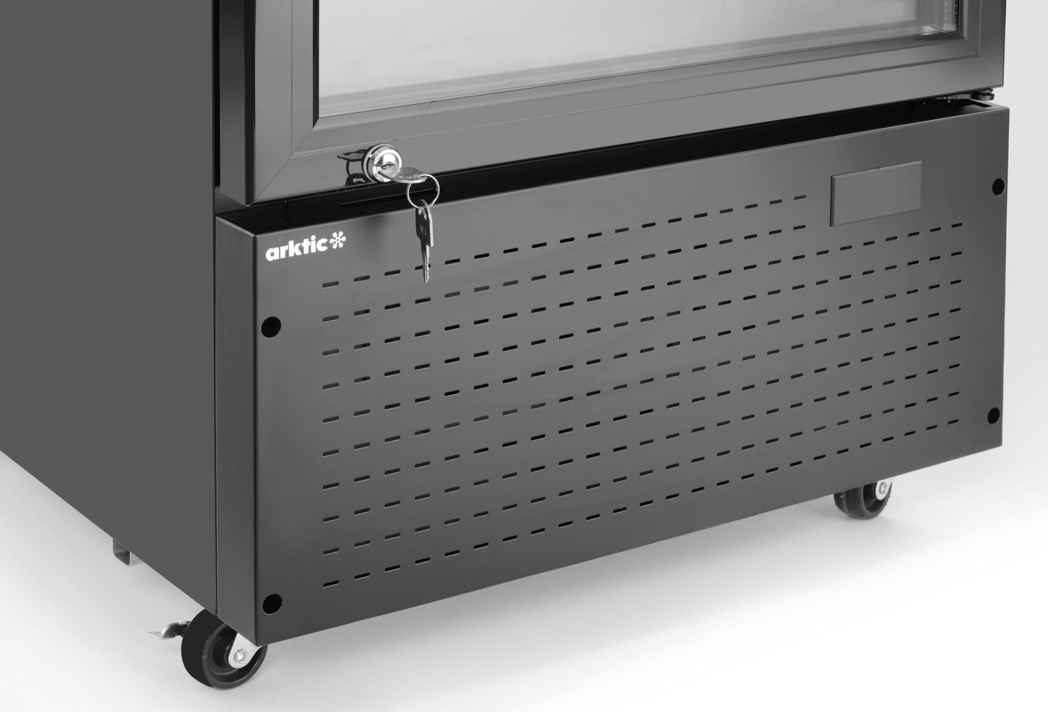 Jednokřídlá chladnička s podsvíceným panelem , Arktic, 254L, Černá, 220-240V/250W, 578x605x(H)1980mm