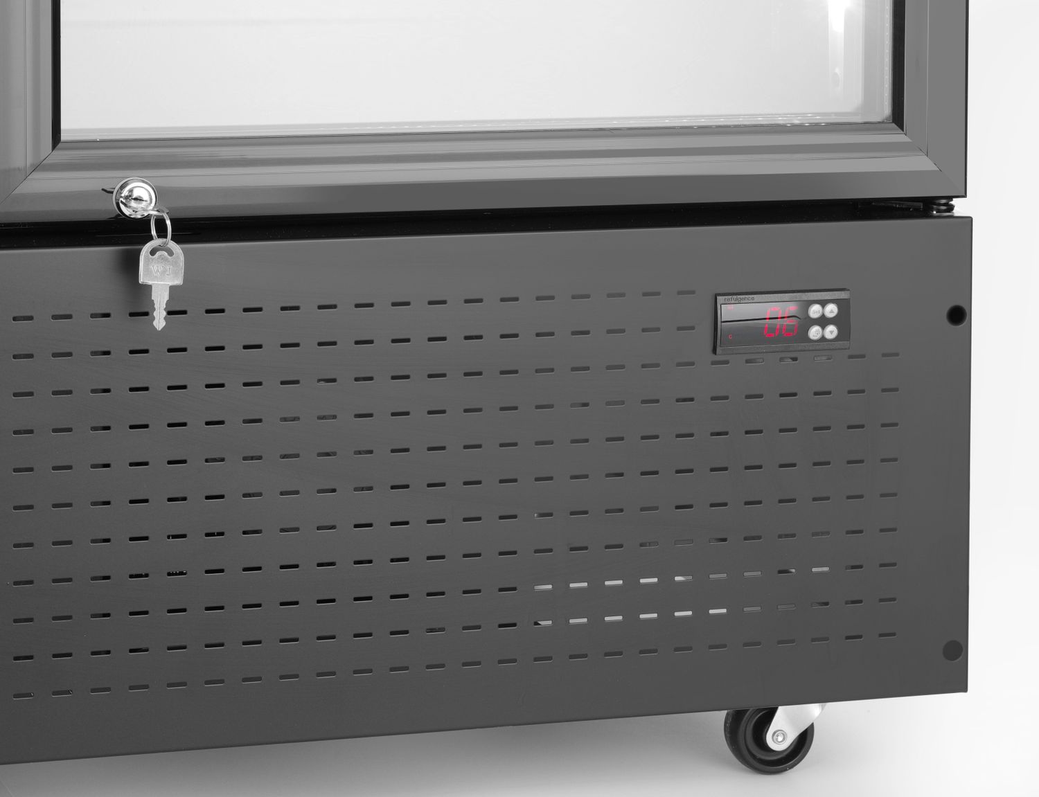 Barová chladnička s podsvíceným panelem, dvoudveřová, Arktic, 512L, Černá, 220-240V/510W, 1120x585x(H)1900mm