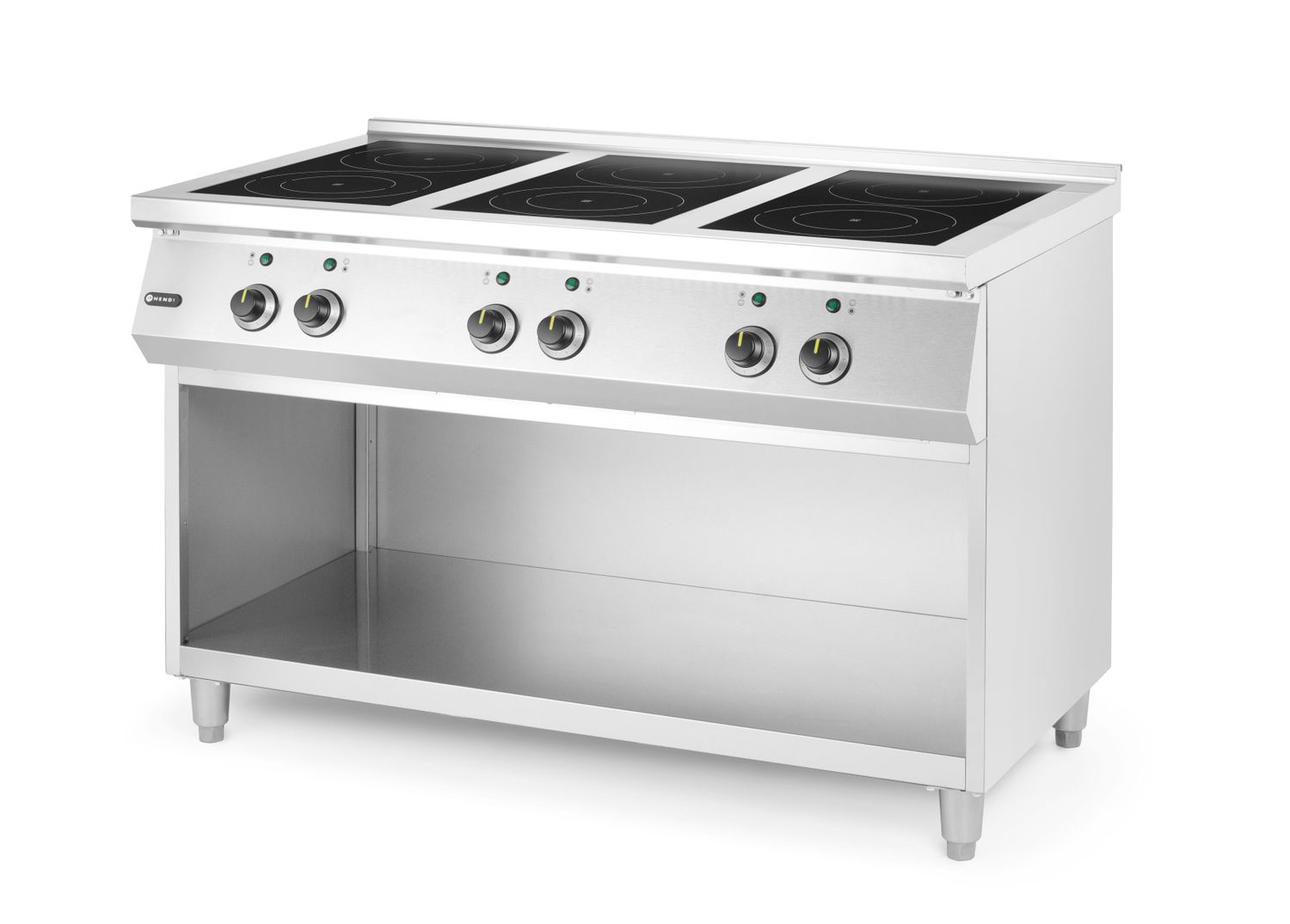 Indukční vařič se 6 varnými deskami, HENDI, 400V/25500W, 1200x700x(H)890mm