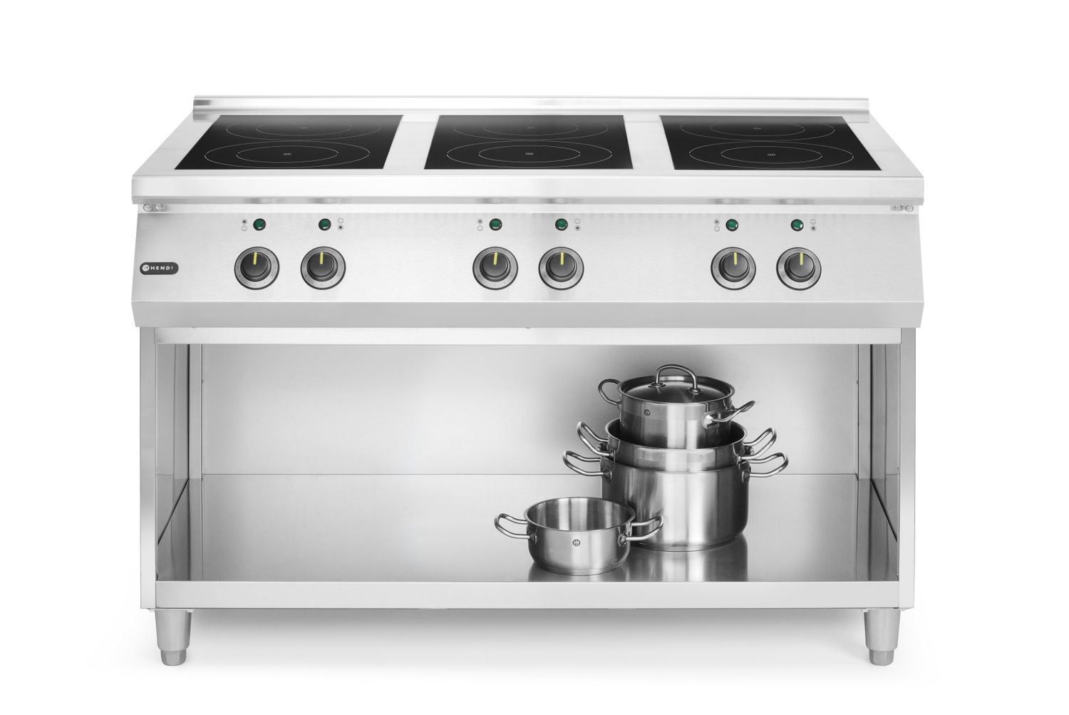 Indukční vařič se 6 varnými deskami, HENDI, 400V/25500W, 1200x700x(H)890mm