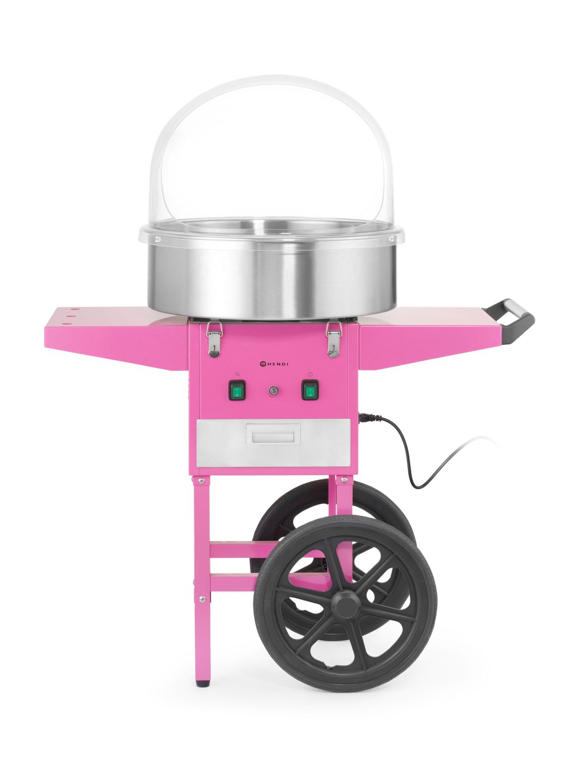 Stroj na cukrovou vatu, HENDI, Pastelově růžová, 220-240V/1130W, 948x520x(H)914mm