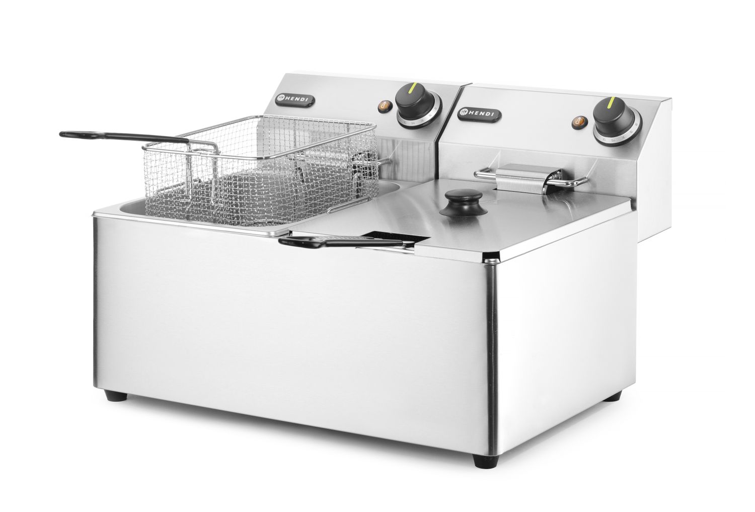 HENDI | Fritéza, objem 2x8 litrů, Kitchen Line, 230V/7000W, 542x430x(H)351mm